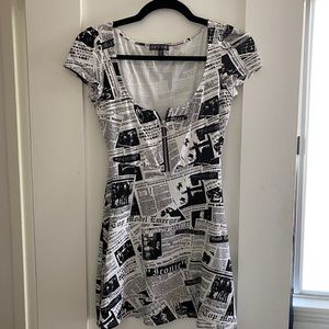 newspaper mini dress